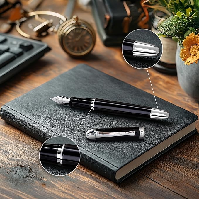 Webson Gill The Boss' Black Luxury Executive Fountain Pen, Polished Lacquer & - Image 9