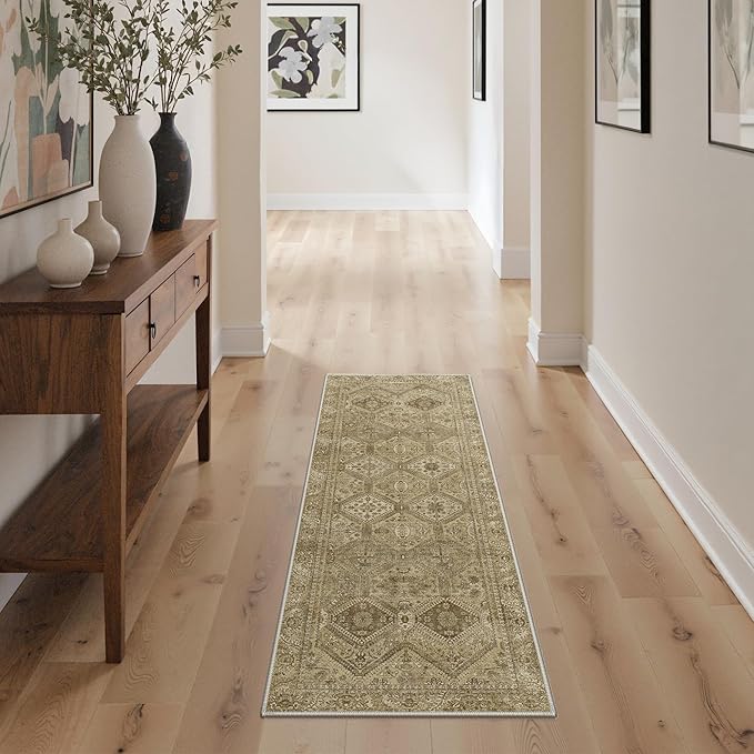 GENIMO Runner Rug 2x5 Non Slip Machine Washable Hallway Runner Rug, Low Pile - Image 2