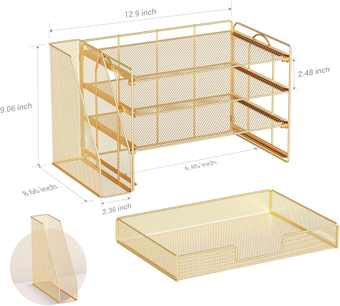 OPNICE Desk Organizer, 4-Tier Desktop File Organizer - Image 5