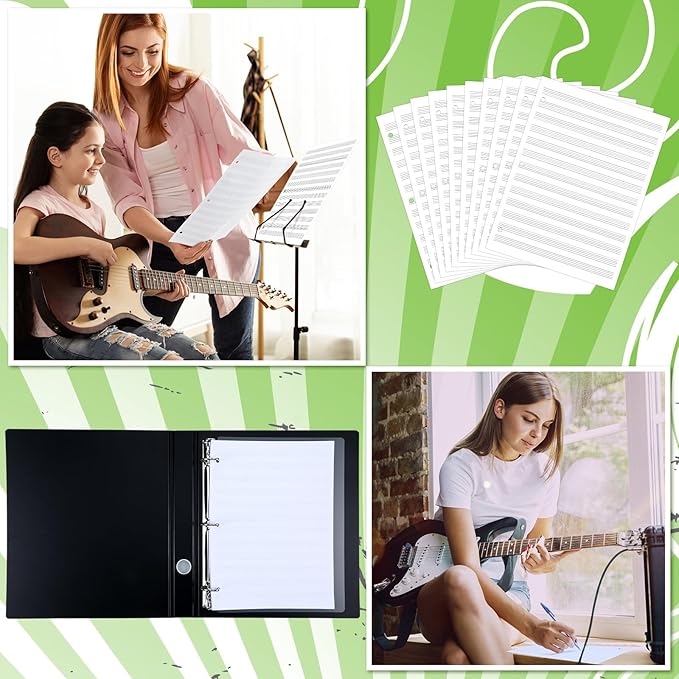 Fullhawl Loose Leaf Music Filler Manuscript Paper 8.5"x11" - Image 5
