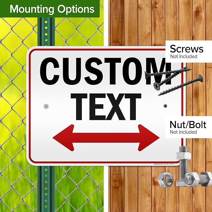 Custom Arrow, Custom Directional Sign, Two Way Arrow, 18x24 Inches, 3M EGP - Image 5