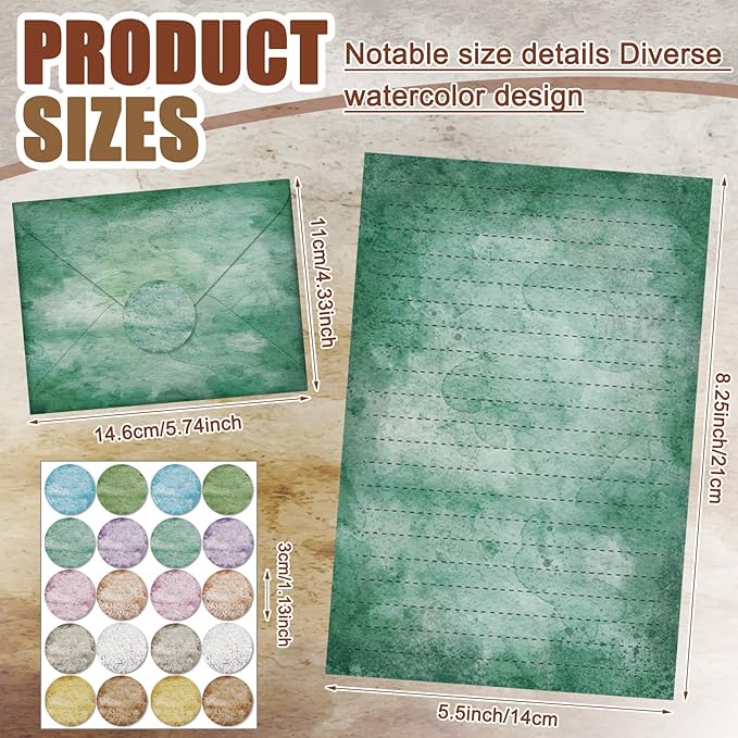 TaoBary 160 Pcs Stationery Paper Set 50 Double Sided Stationery Papers - Image 3