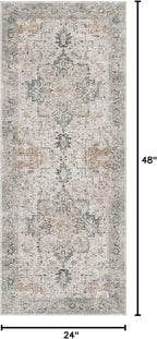 GENIMO Runner Rug 2x4, Non Slip Hallway Runner Rugs, Low Pile Lightweight - Image 2