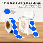 Blue 1 Inch Round Color Coding Labels - Image 2