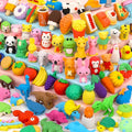 Moosia 90 Pack Animal Pencil Erasers by Moosia