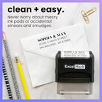 ExcelMark Personalized Return Address Stamp – Custom Self Inking Rubber Stamp - Image 2