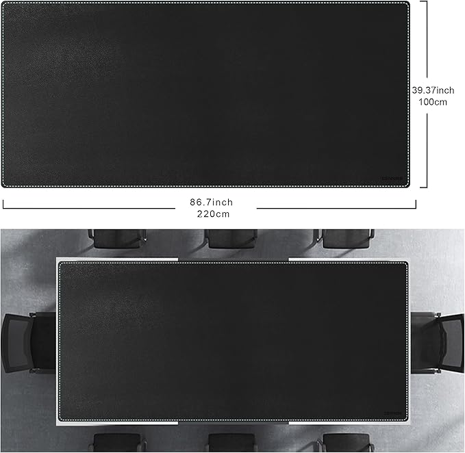 CENNBIE MAX220 86.6" x 39.4" Leather Desk Mat Protector, Extra Large Leather - Image 2