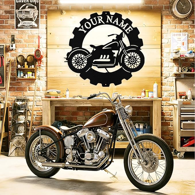 Custom Dirt Bike Metal Signs Personalized Motorcycle Name Sign Custom Garage - Image 2