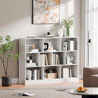 Cozy Castle White Bookshelf, 3-Tier Open Shelf Bookcase, 10 Cube Storage - Image 5