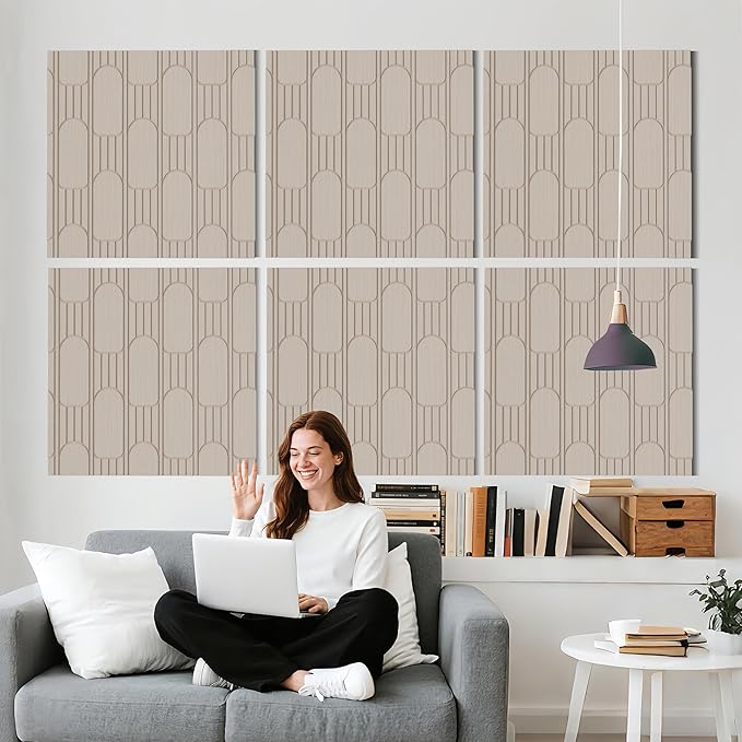 Reverbeon 6 PCS Acoustic Panels, 23.6x23.6 Inch Sound Absorbing Panels by Reverbeon