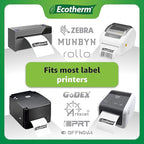 4" x 4" Thermal Labels | 6 Rolls | 4200 Labels | fits Zebra, Offnova Thermal - Image 5