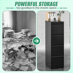 file cabinet 4 drawer with lock, vertical filing on a desk or shelf