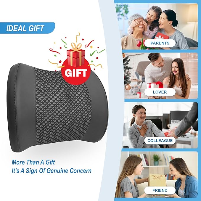 Lofty Aim Memory Foam Lumbar Cushion Provides Lower Back Pain Relief and - Image 6