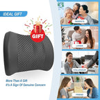 Lofty Aim Memory Foam Lumbar Cushion Provides Lower Back Pain Relief and - Image 6