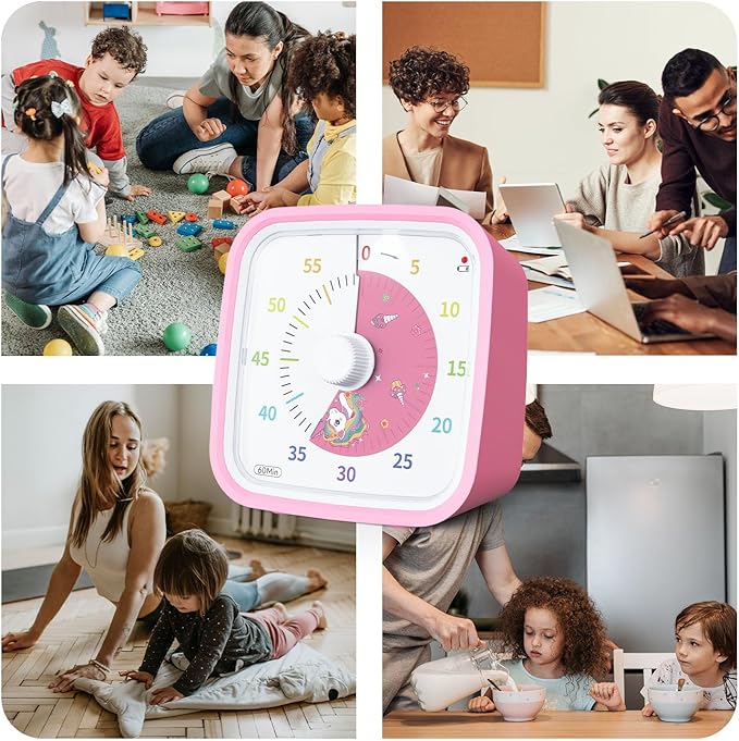 Yunbaoit Visual Timer with Protective Case, Unicorn Disk 60 Minute Countdown - Image 7