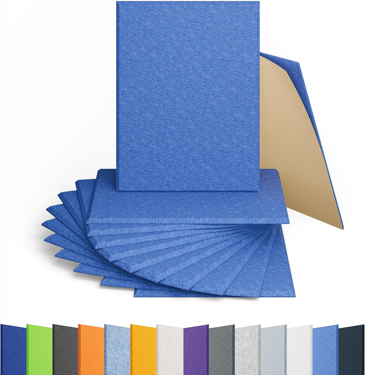 Amantech 12 Pack Acoustic Panels Self Adhesive Sound Proof Foam, High Density
