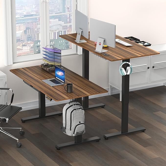 SHW 55 x 28 Inches Electric Height Adjustable Standing Desk - Image 2