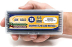 June Gold 18 Pieces, 5.6 mm 2B Lead Refills, 120 mm Length, Extreme Bold - Image 2