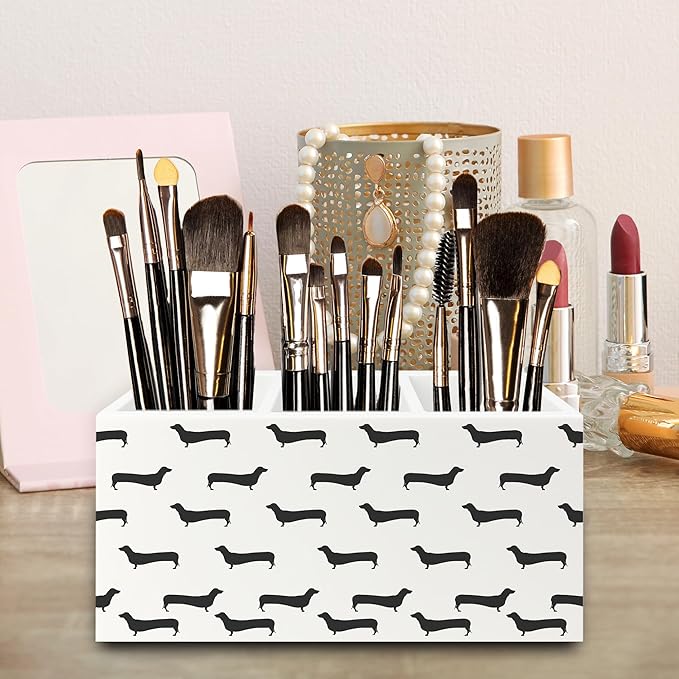 QZQE Black Dachshund Pen Pencil Holder Organizer - Image 4