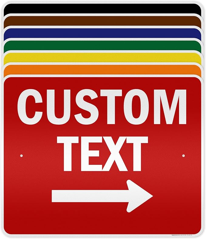 Custom Arrow, Custom Directional Sign, Right Arrow, 24x30 Inches, 3M EGP by MySignCenter
