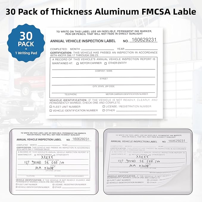 30-Pack Annual Vehicle Inspection Report Form, 3-Ply Carbonless Form and - Image 5