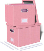 2 Pack File Storage Organizer, Filing Box, Portable File Box by Oterri