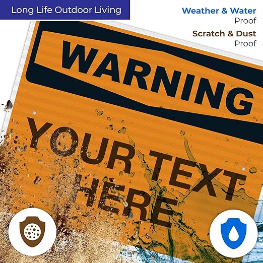 Custom Warning Sign, OSHA Sign, 24x30 Inches, 3M EGP Reflective .080 Aluminum - Image 5