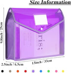 10 Pieces Plastic File Folders Envelope Expanding File Wallet Organizer - Image 2