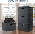 Graciadeco Large 17" 36 Quart Collapsible Stackable Storage Bins - Image 3
