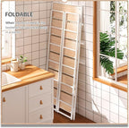 4NM No Assembly 6 Tiers Folding Bookshelf Storage Shelves Vintage Bookcase - Image 4