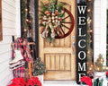Tall Outdoor Welcome Sign for Front Door, 6ft Black, Rustic Tall Welcome Sign by DQ+DQ+HOME+DECOR