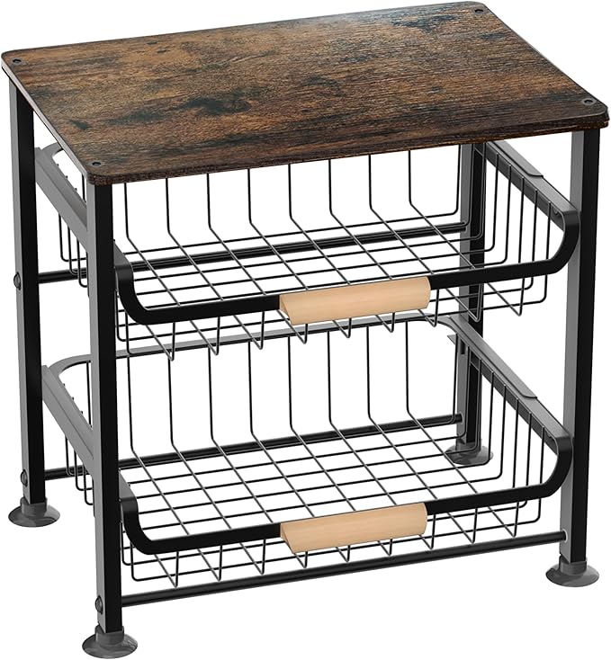 NiuYichee 3-layer Kitchen Fruit Storage Basket Snack Rack, Countertop & Desktop by NiuYichee