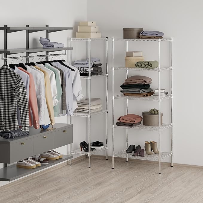 Regal Altair 21" Deep x 30" Wide x 74" Height Wire Shelving Kit | 5-Tier | NSF - Image 7