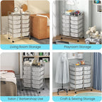GLACER 10 Drawer Rolling Cart, Storage Cart - Image 7