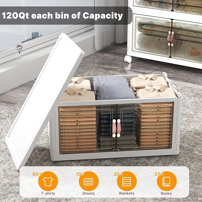 UAMFURI Extra Large Stackable Storage Bins - Image 4