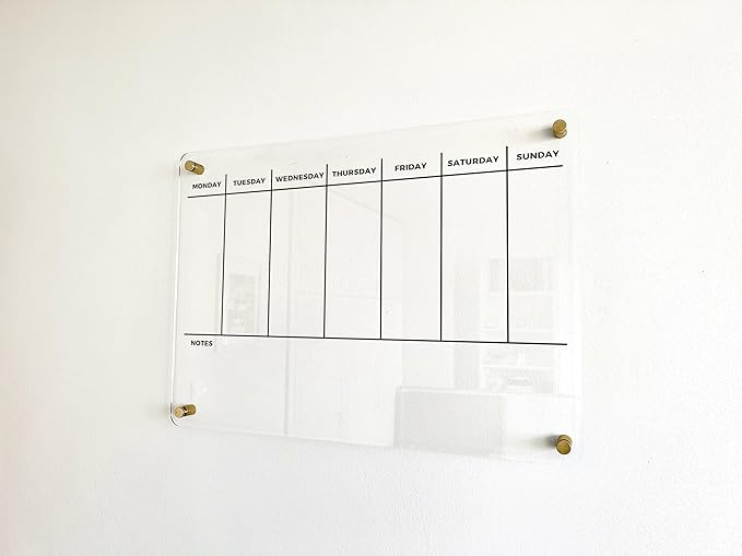 WEEKLY PLANNER Acrylic Wall Personalized Calendar 2026 Personalized Dry Erase - Image 5