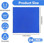 Kifmurase 24Pcs Magnetic Microfiber Cleaning Cloth, Microfiber Dry Erase Erasers - Image 2
