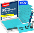 GAUDER Magnetic Dry Erase Labels | 30x Magnetic Labels | 30x Dry Erase Magnets by GAUDER
