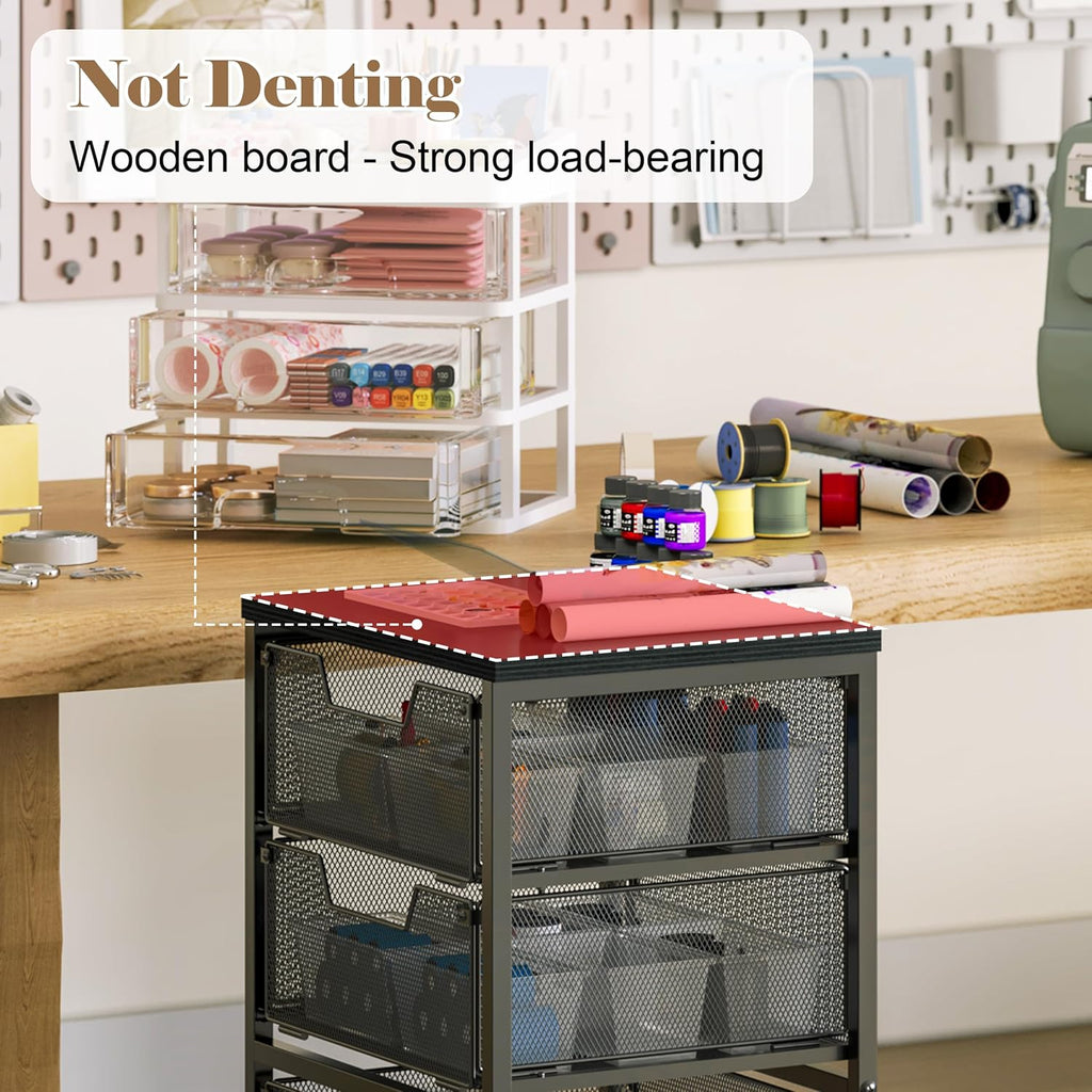 rolling cart with drawers, 4-drawer storage cart on showing dimensions