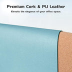 Aothia Double-Sided Desk Pad – 25.6"x13.7" Large Mouse Pad, Leather Desk Mat - Image 2