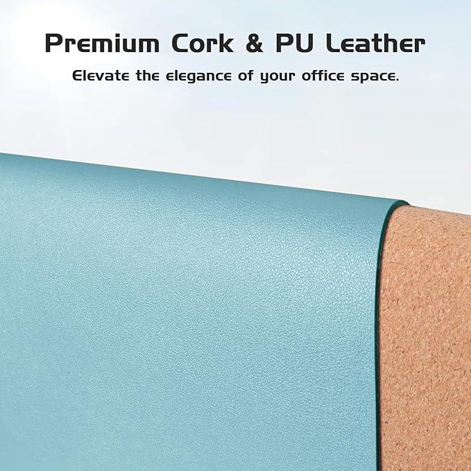 Aothia Double-Sided Desk Pad – 37.8"x17" Leather Desk Mat - Image 2