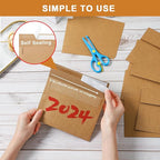 Silunkia Brown Blank Greeting Cards and Envelopes 5 x 7 Heavyweight Flat - Image 5
