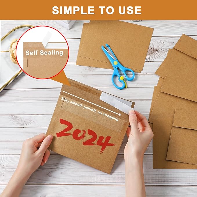 Silunkia 100 Packs Brown Single Panel Blank Greeting Cards and Envelopes 4.25 x - Image 5