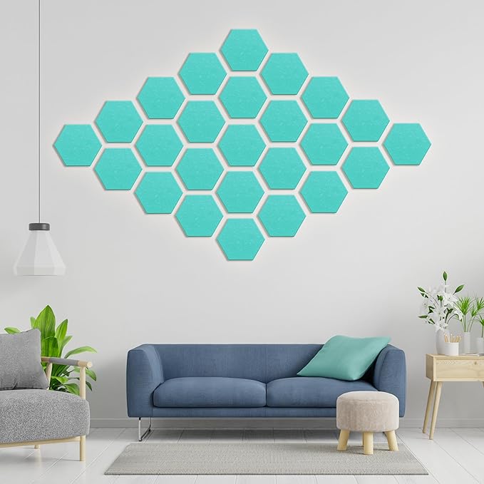 Hexagonal Acoustic Panels-12 Pack High-Density Sound Absorbing Panels - Image 5
