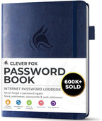 Clever Fox Password Book with alphabetical tabs. Internet Address Organizer by CleverFox