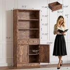 BORNOON 71.4" Tall Bookshelf - Image 2