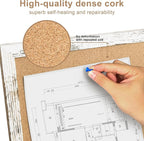 Cork Bulletin Board, 48 X 32 Inches White Framed Message Vision Board, Large - Image 5