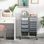 GLACER 15 Drawers Rolling Cart, Storage Cart - Image 2