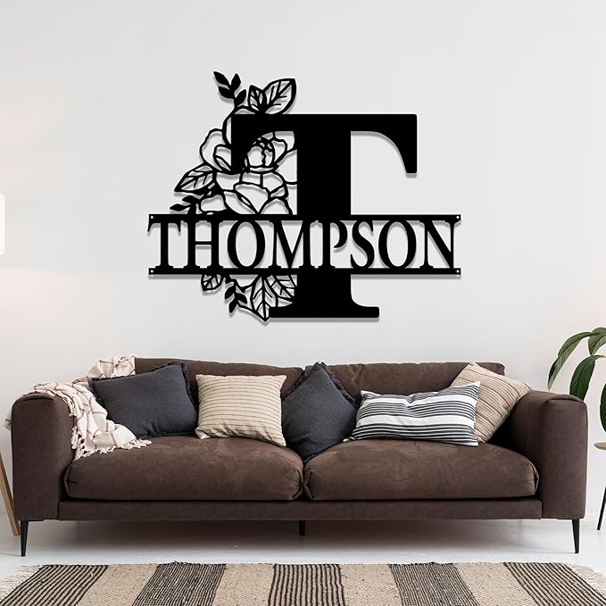 Custom Metal Signs | Personalized Monogram Name Sign | Outdoor Wall Art - Image 9