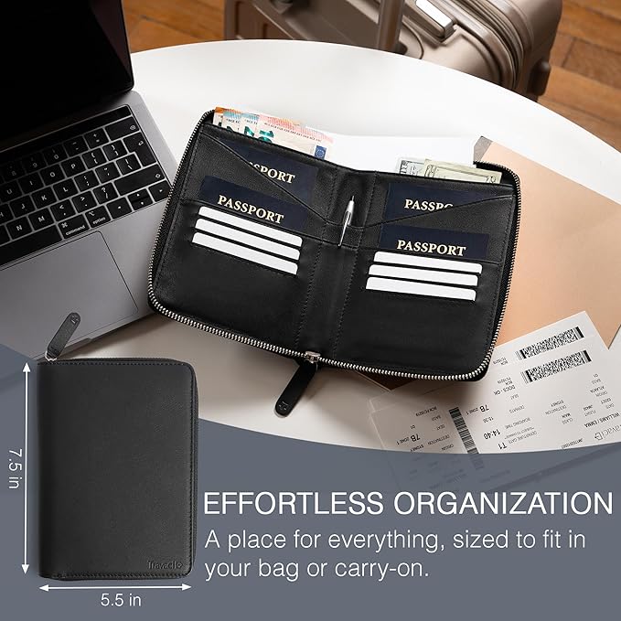 Full Grain Leather Family Passport Holder - Image 5